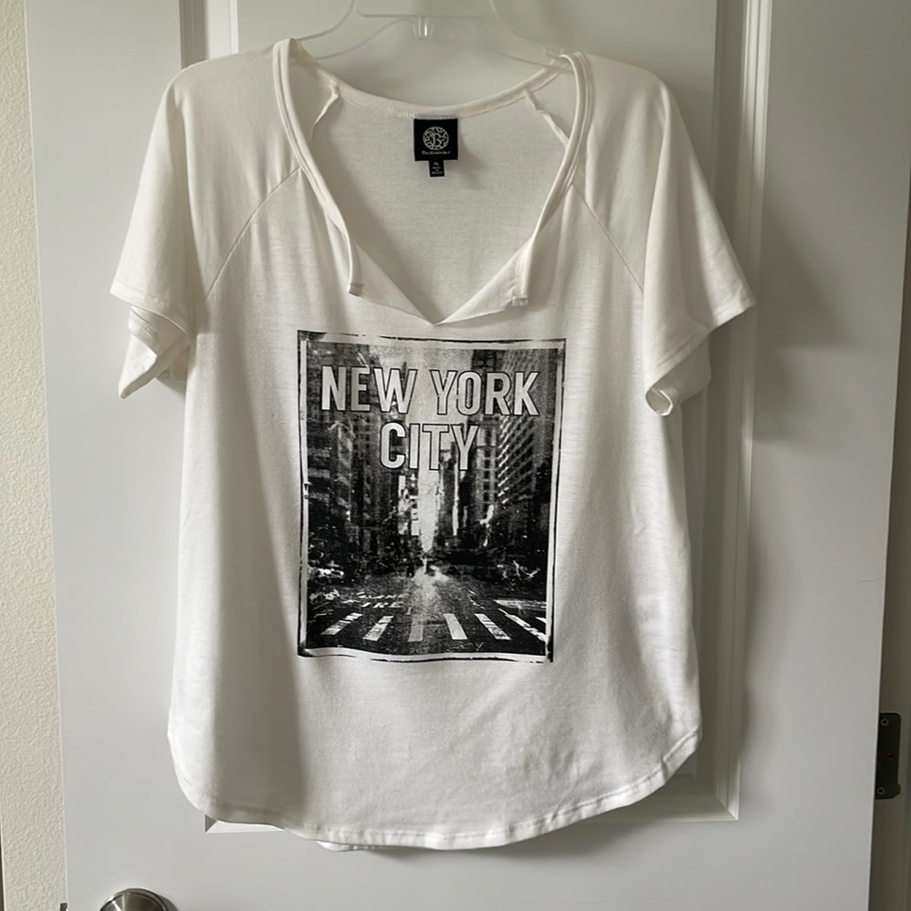 Ladies white tee - relaxed fit